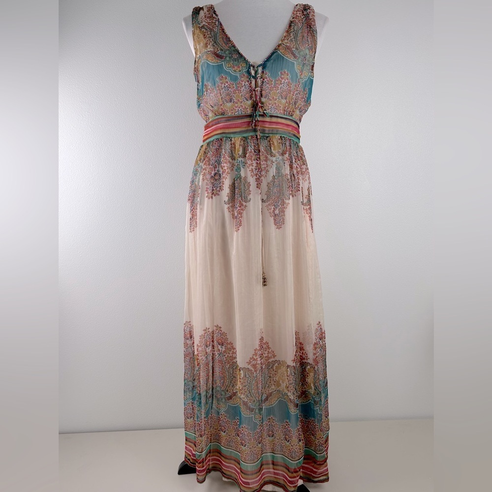 Alberto Makali Maxi Dress in Multicolor Print size 6